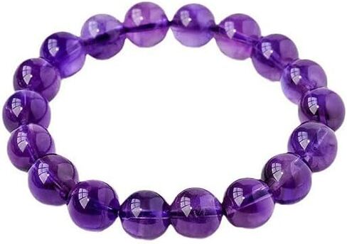Natural Crystal Bracelet Round Beads Stone Gemstones Beaded Stretch Bracelet for Chakra Reiki Healing Unisex in Saudi Arabia