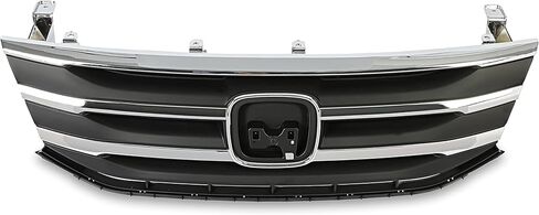 Front Grille Compatible with 2011 2012 2013 Honda Odyssey Replacement for HO1202107 HO1217105 Silvery+Black Bumper Grill Plastic in Saudi Arabia