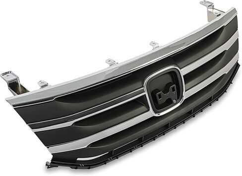 Front Grille Compatible with 2011 2012 2013 Honda Odyssey Replacement for HO1202107 HO1217105 Silvery+Black Bumper Grill Plastic in Saudi Arabia