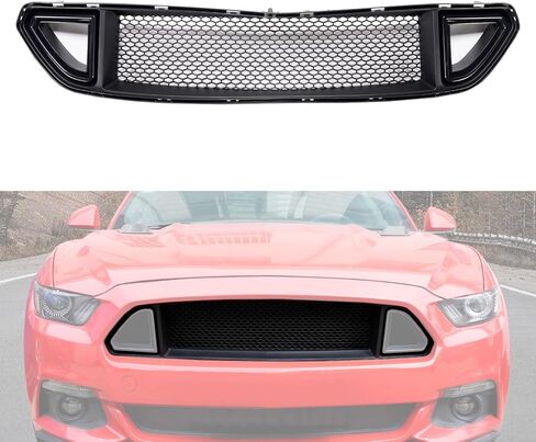 HAKA TOUGH Upper Grilles for Ford Mustang 2018-2023, Front Bumper Grill for Mustang Accessories GT Style Black Upper Hood Grille in Saudi Arabia