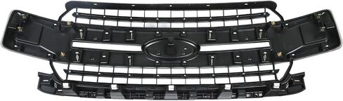 munirater Front Bumper Radiator Grille Assembly Black with Base Rail Replacement for 2018-2020 F150 Pickup 4-Door JL3Z8200AB in Kuwait