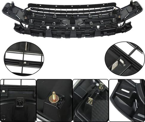 munirater Front Bumper Radiator Grille Assembly Black with Base Rail Replacement for 2018-2020 F150 Pickup 4-Door JL3Z8200AB in Kuwait