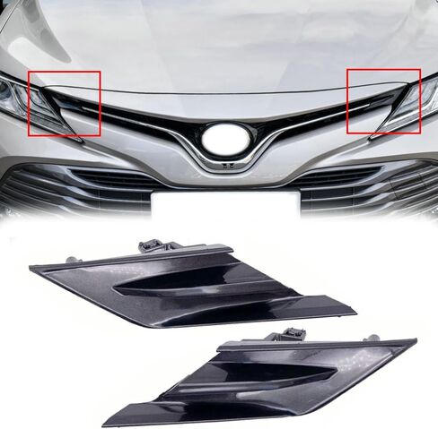 2Pcs Front Bumper Grille Trim Cover Front Bumper Insert Bezel Trim Fit for 2018 2019 2020 Toyota Camry L LE XLE in Saudi Arabia