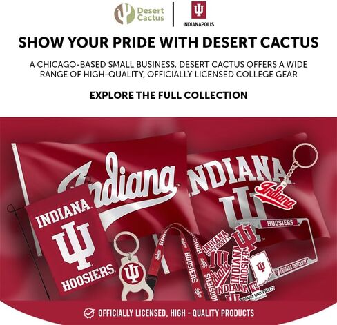 قبعة بيسبول جامعة صبار الصحراء إنديانا Hoosiers Bloomington قبعات مطرزة ذات حواف قبعة قابلة للتعديل بحزام قماش للبالغين (نمط D1) أسود in Saudi Arabia