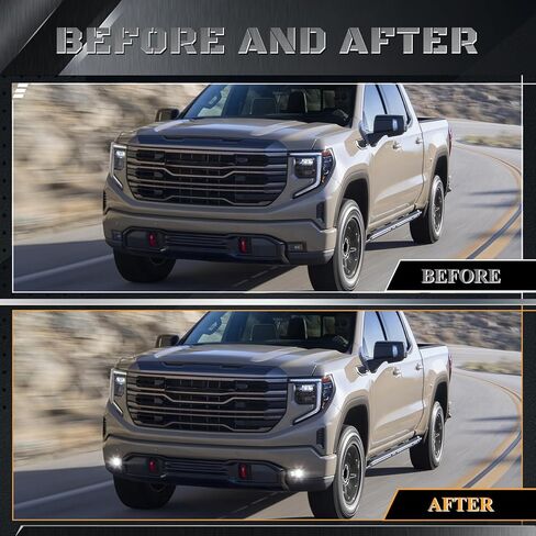 LED Fog Lights for GMC Sierra 1500 - LED Fog Light Assembly Kit Compatible with GMC Sierra 1500 2022 2023 2024 Waterproof White Light GM2593338 in Kuwait