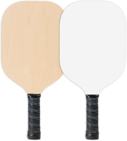 PYD Life 6 Pack Pickleball Paddles Plywood Sublimation Blanks 7.5" x 15.5",2/5 Inch Thickness 8 OZ Double Sided Printable One Side White One Side Wood in Saudi Arabia