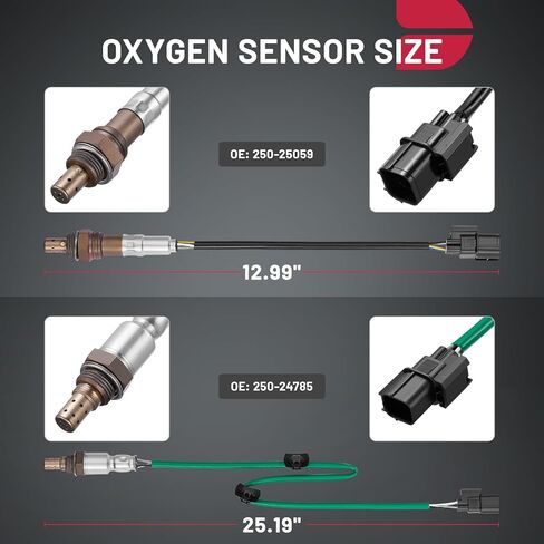مستشعر الأكسجين BDFHYK مستشعر O2 المنبع، متوافق مع Honda Accord 2010-2011، Odyssey 2011-2013، Pilot 2009-2013، Ridgeline، Crosstour 2012، Accord Crosstour TL، 250-24785 4 قطع in Kuwait