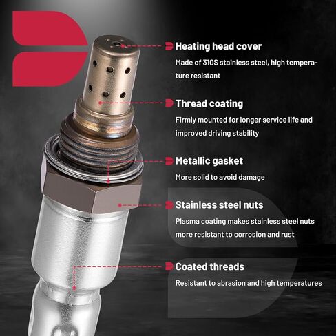 مستشعر الأكسجين BDFHYK مستشعر O2 المنبع، متوافق مع Honda Accord 2010-2011، Odyssey 2011-2013، Pilot 2009-2013، Ridgeline، Crosstour 2012، Accord Crosstour TL، 250-24785 4 قطع in Kuwait