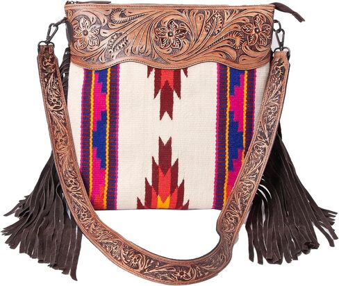 Merbaa Women Handtooled woolen saddle blanket hand woven Crossbody Bag in Saudi Arabia