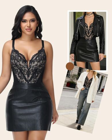 Low Back Lace Shapewear Bodysuit Full Body Shaper Fajas Colombianas Butt Lifting Compression Shapewear Short Thighs Slimmer in Kuwait