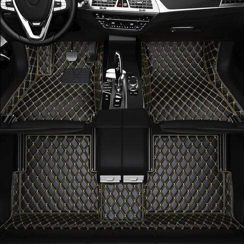 Customized Personalized car Floor MATS Luxury Full-Body car Floor mats are Suitable for 99% of Vehicle Models (Pickup Trucks/SUVs/sedans) and Offer Personalized Text Customization (Red1+1) in Saudi Arabia