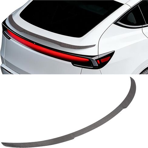 Dermon Rear Spoiler Trunk Wing for 2025 2026 Tesla Model Y Juniper Duckbill V Style Rear Trunk Lip Wing No-Drill Installation ABS Material Exterior Accessories (High Glossy Carbon Fiber Look) in Kuwait