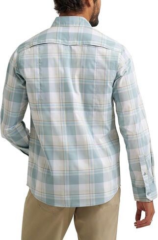 ATG by Wrangler Men's Long Sleeve Hike to Fish Shirt, Abyss Check, Large in Kuwait