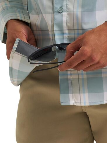 ATG by Wrangler Men's Long Sleeve Hike to Fish Shirt, Abyss Check, Large in Kuwait