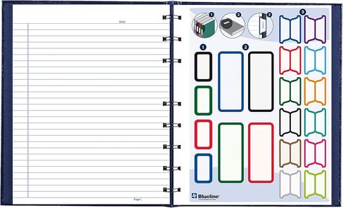 Blueline NotePro™ Executive Notebook, Indexing System, Refillable, Hard Cover, 9.25" x 7.25", 150 Ruled Pages, Indigo Blue (A7150.BLU) in Saudi Arabia