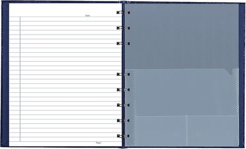 Blueline NotePro™ Executive Notebook, Indexing System, Refillable, Hard Cover, 9.25" x 7.25", 150 Ruled Pages, Indigo Blue (A7150.BLU) in Saudi Arabia