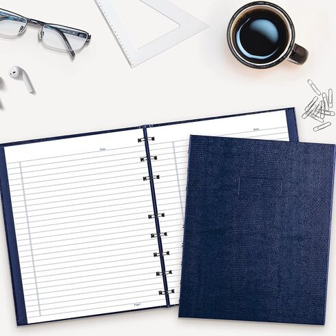 Blueline NotePro™ Executive Notebook, Indexing System, Refillable, Hard Cover, 9.25" x 7.25", 150 Ruled Pages, Indigo Blue (A7150.BLU) in Saudi Arabia
