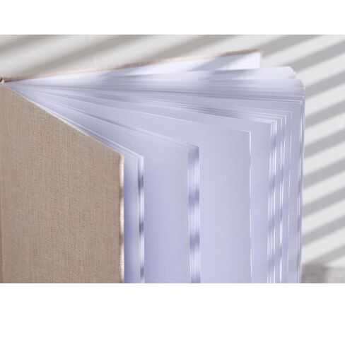 Joss & Lac Design Classic Journal with Linen Cover, Premium 180GSM Paper, 8.2 x 8.2 Inch Notebook, 80 Pages (Blank) in Saudi Arabia