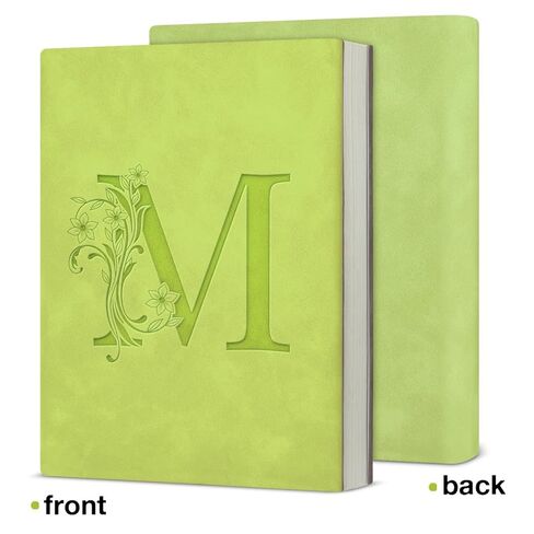 Initial Letter M Notebook Journal Personalized M Letter Writing Notebook Monogrammed Gifts for Women Graduation Birthday - Light Green in Saudi Arabia