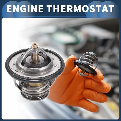 Car Thermostat, Engine Coolant Thermostats No.2550025001 for Kia Rondo 2.4L 2007-2009 Metal Silver Tone, 1 Pcs in Saudi Arabia