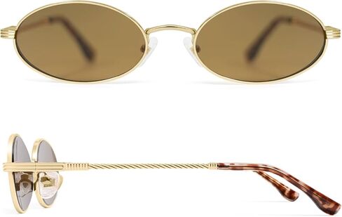 Retro Oval Cat Eye Sunglasses for Women Y2k Trendy Narrow 90s Sunnies Designer Sun Glasses AP3721 in Saudi Arabia