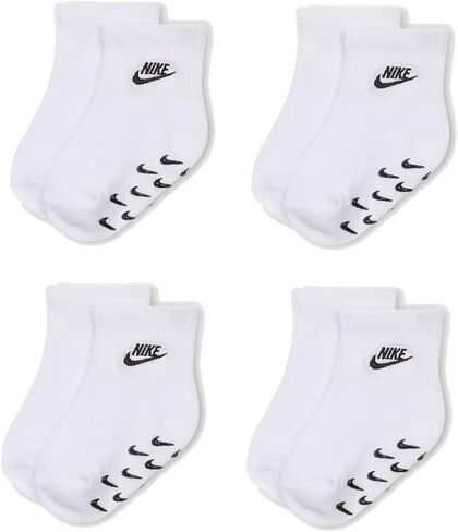 Nike Toddler Gripper Ankle Socks 3 Pairs, 12-24 Months, Pink/White in Saudi Arabia