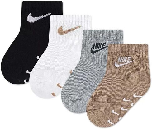 Nike Toddler Gripper Ankle Socks 3 Pairs, 12-24 Months, Pink/White in Saudi Arabia