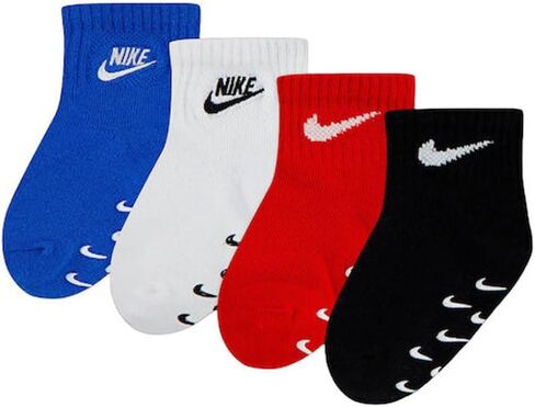 Nike Toddler Gripper Ankle Socks 3 Pairs, 12-24 Months, Pink/White in Saudi Arabia