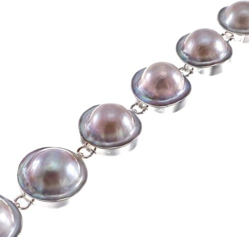 Blister Mabe Cultured Pearl 925 Sterling Silver Choker Necklace, 16" in Kuwait