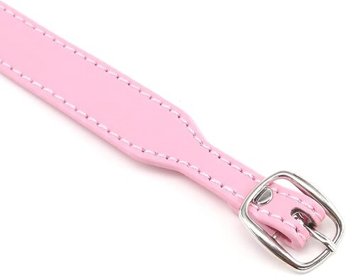 Women Punk Style Pink Leather Necklace Choker Collar, Lady Gothic O Ring Pendant Necklace Collar in Saudi Arabia
