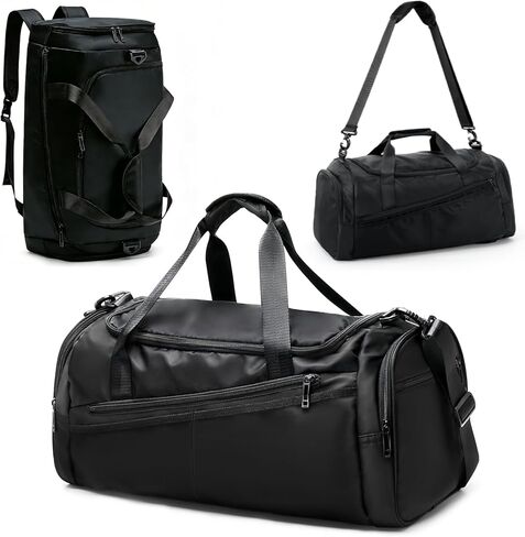 Gym Duffle Bag for Men Women 3 in 1 Waterproof Sports Travel Carry On Duffel Bag Backpack with Shoe Compartment & Wet Pocket for Traveling Workout Weekender Overnight in Kuwait