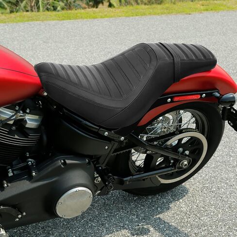 مقعد الركاب للسائق باللون الأسود مناسب لدراجة Harley Street Bob Softail FLHC 2018-2025 19 Deluxe، Heritage Classic، Heritage Classic 114 in Saudi Arabia