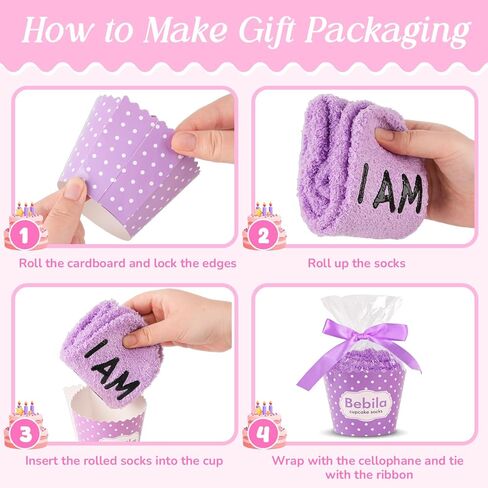 Bebila Birthday Gifts for Women Funny Socks for 30 40 50 60 70 Year Old Woman Birthday Gifts for Mom Sister Wife Friends (US, Alpha, One Size, Regular, Regular, I Am 40 Pink) in Kuwait