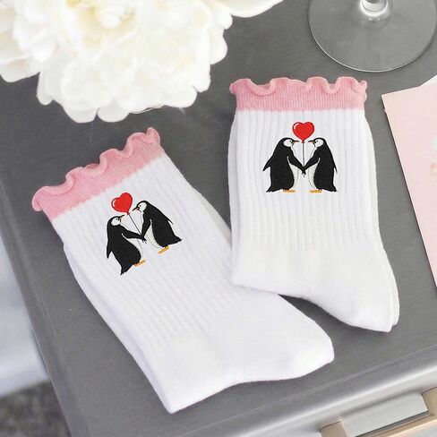 Valentines Day Gifts For Her- Pretty Socks For Women, Cute Valentines Day Present, Fun Surprise For Teen Girls, Soft Material, Ideal For Celebrations, Romantic Anniversary Choice, Sweet Love in Kuwait