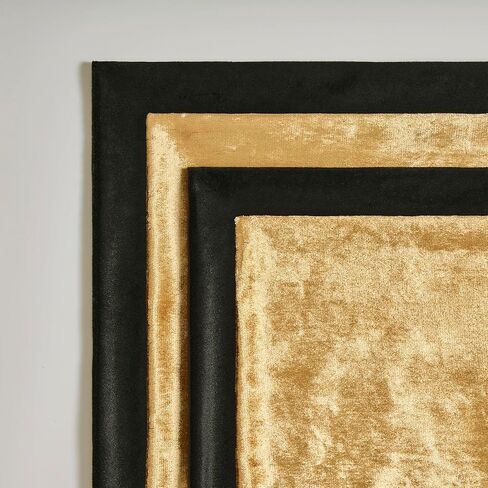 أغطية وسائد مزخرفة من GIGIZAZA مقاس 18 × 18، ذهبي أسود ناعم، مجموعة من 4 أغطية وسائد مخملية مربعة in Kuwait