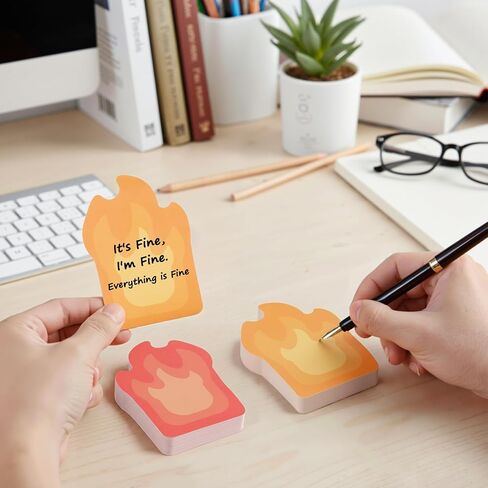 Dumpster Fire Sticky Notes Set, 350 Sheets Funny Sticky Post It Notes for Work and Office, Dumpster Fire Desk Accessories for Coworkers Boss Gift Christmas Birthdays (Garbage Can Set) in Saudi Arabia
