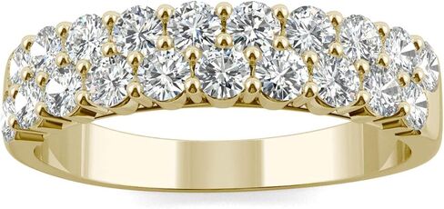 Charles & Colvard 14K Yellow Gold Moissanite 2.4mm Round Band, 1.00cttw DEW in Kuwait