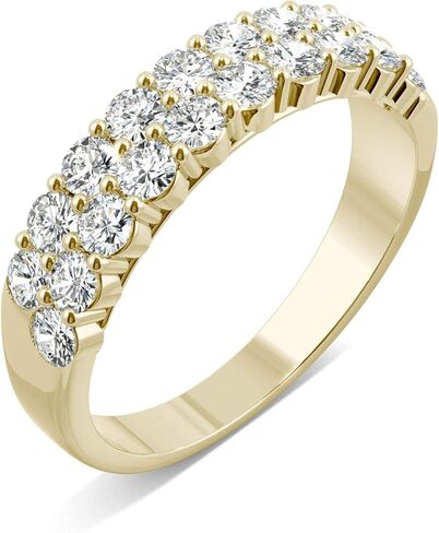 Charles & Colvard 14K Yellow Gold Moissanite 2.4mm Round Band, 1.00cttw DEW in Kuwait