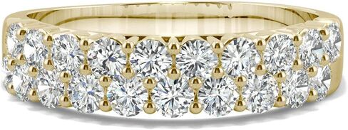 Charles & Colvard 14K Yellow Gold Moissanite 2.4mm Round Band, 1.00cttw DEW in Kuwait