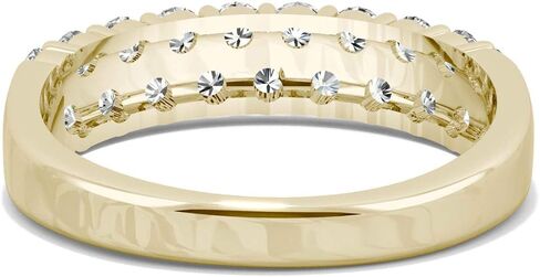 Charles & Colvard 14K Yellow Gold Moissanite 2.4mm Round Band, 1.00cttw DEW in Kuwait