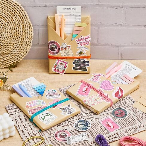 6 مجموعات من التواريخ العمياء مع مستلزمات صندوق هدايا الكتب تتضمن ملصقات كتب رومانسية وأقلام حبر جاف من ورق الكرافت وأقلام تحديد وأكثر من ذلك لقراء مكتبة الكتب وعشاق نادي عيد الحب in Kuwait