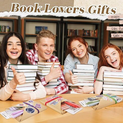 6 مجموعات من التواريخ العمياء مع مستلزمات صندوق هدايا الكتب تتضمن ملصقات كتب رومانسية وأقلام حبر جاف من ورق الكرافت وأقلام تحديد وأكثر من ذلك لقراء مكتبة الكتب وعشاق نادي عيد الحب in Kuwait