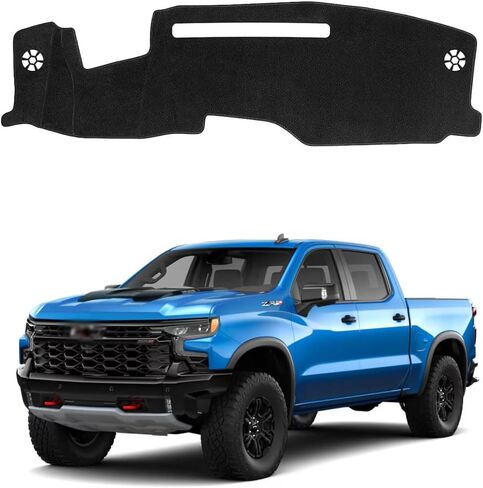 Dash Dashboard Cover Mat Pad for Chevy Chevrolet Silverado 1500 2500 3500 Accessories 2022 2023 2024 2025 2026/GMC Sierra 1500/2500HD/3500HD 2024 2025 2026 (with 13.4inch Screen Only) in Kuwait