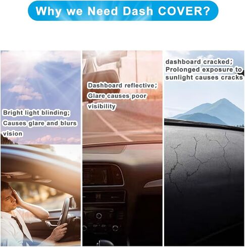Dash Dashboard Cover Mat Pad for Chevy Chevrolet Silverado 1500 2500 3500 Accessories 2022 2023 2024 2025 2026/GMC Sierra 1500/2500HD/3500HD 2024 2025 2026 (with 13.4inch Screen Only) in Kuwait