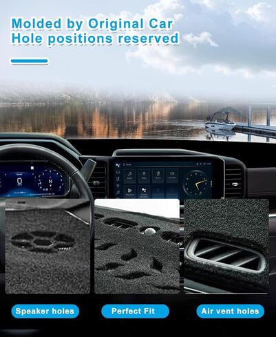 Dash Dashboard Cover Mat Pad for Chevy Chevrolet Silverado 1500 2500 3500 Accessories 2022 2023 2024 2025 2026/GMC Sierra 1500/2500HD/3500HD 2024 2025 2026 (with 13.4inch Screen Only) in Kuwait