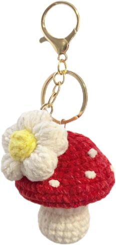 سلسلة مفاتيح كروشيه مضيئة، سلسلة مفاتيح متوهجة في الظلام، سلاسل مفاتيح لطيفة للفتيات والنساء حقيبة هدايا سحر المحفظة in Kuwait