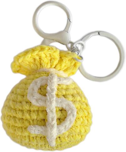 سلسلة مفاتيح كروشيه مضيئة، سلسلة مفاتيح متوهجة في الظلام، سلاسل مفاتيح لطيفة للفتيات والنساء حقيبة هدايا سحر المحفظة in Saudi Arabia