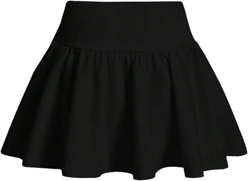 SHENHE Women's Elastic High Waisted A Line Ruffle Mini Skirt Summer Casual Flared Skirts in Kuwait