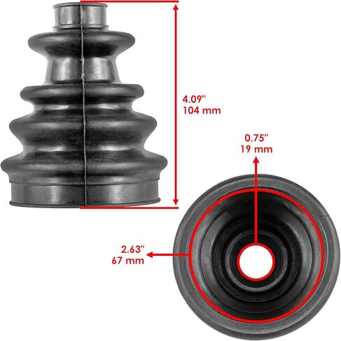 Caltric 2 Front Axle Inner CV Boot Kit Compatible with Polaris Magnum 330 4x4 2005-2006/2202826 in Saudi Arabia