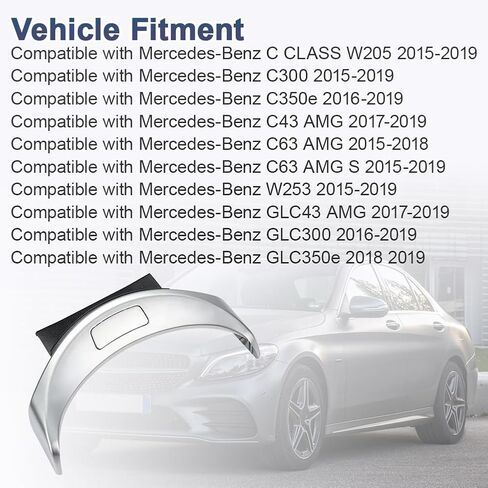 غطاء مفتاح زر تحرير صندوق وحدة التحكم المركزية الأمامية متوافق مع مرسيدس بنز C300 C350e C43 C63 AMG W253 GLC43 AMG GLC300 GLC350e 2015-2019 لاستبدال A2056803407 2056803711 in Kuwait